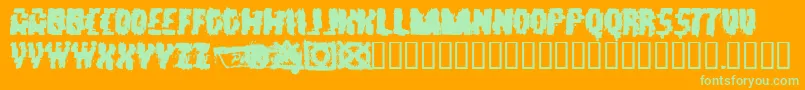 Static Font – Green Fonts on Orange Background