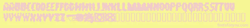 Static Font – Pink Fonts on Yellow Background