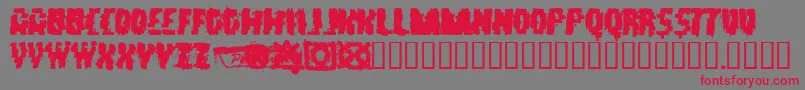 Static Font – Red Fonts on Gray Background
