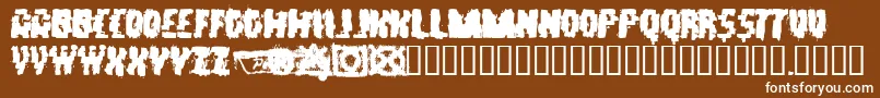Static Font – White Fonts on Brown Background