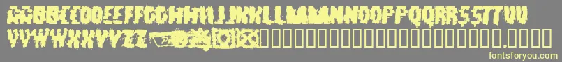 Static Font – Yellow Fonts on Gray Background
