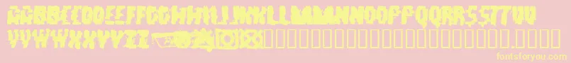 Static Font – Yellow Fonts on Pink Background
