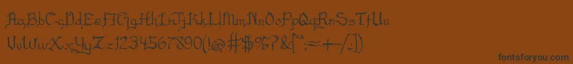 Blackscript Font – Black Fonts on Brown Background