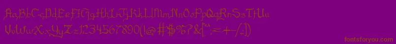 Blackscript Font – Brown Fonts on Purple Background