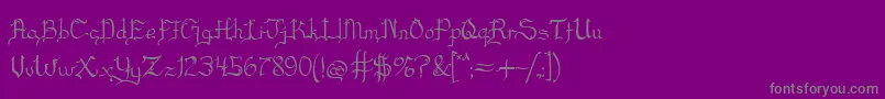 Police Blackscript – polices grises sur fond violet