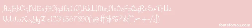 Police Blackscript – polices blanches sur fond rose