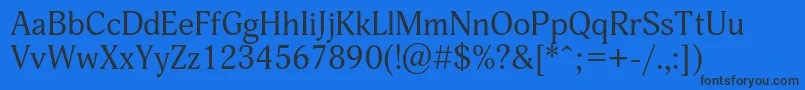 Adonisc Font – Black Fonts on Blue Background