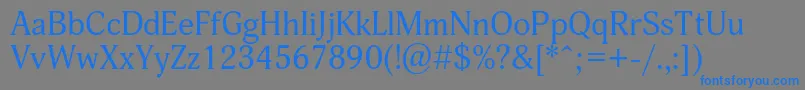 Adonisc Font – Blue Fonts on Gray Background