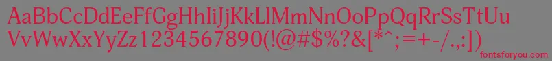 Adonisc Font – Red Fonts on Gray Background