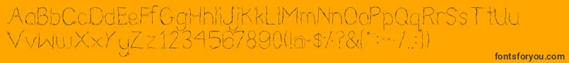 NearlyNude Font – Black Fonts on Orange Background