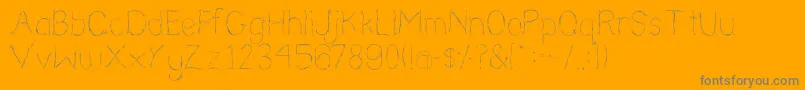 NearlyNude Font – Gray Fonts on Orange Background