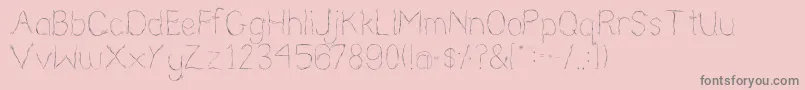 NearlyNude Font – Gray Fonts on Pink Background