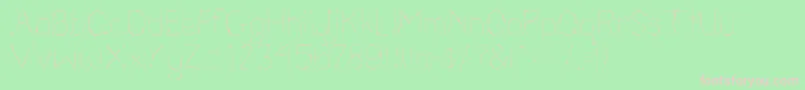 NearlyNude Font – Pink Fonts on Green Background