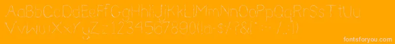 NearlyNude Font – Pink Fonts on Orange Background