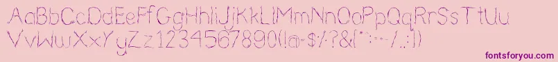 NearlyNude Font – Purple Fonts on Pink Background