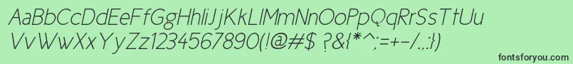Ciclefinaitalic Font – Black Fonts on Green Background