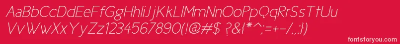 More about Ciclefinaitalic Font Ciclefinaitalic Font – Pink Fonts on Red Background