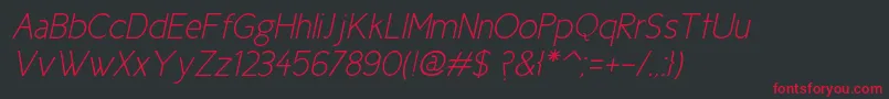 Ciclefinaitalic Font – Red Fonts on Black Background