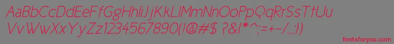 Ciclefinaitalic Font – Red Fonts on Gray Background