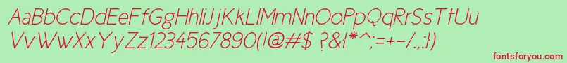 fuente Ciclefinaitalic – Fuentes Rojas Sobre Fondo Verde