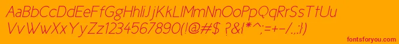 Ciclefinaitalic Font – Red Fonts on Orange Background