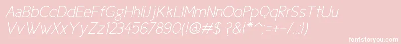 Ciclefinaitalic Font – White Fonts on Pink Background