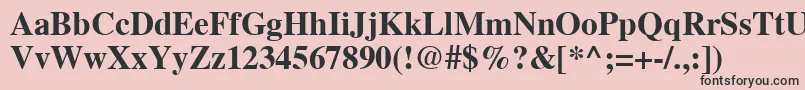 TribuneBold-Schriftart – Schwarze Schriften auf rosa Hintergrund
