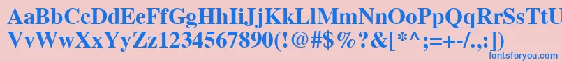 TribuneBold Font – Blue Fonts on Pink Background