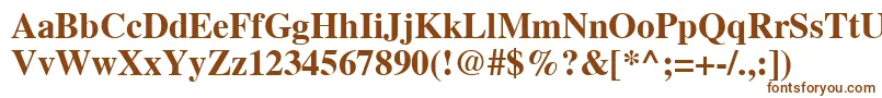 TribuneBold Font – Brown Fonts on White Background