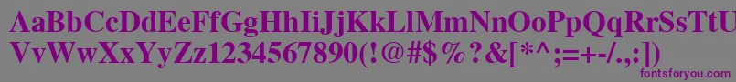 TribuneBold-fontti – violetit fontit harmaalla taustalla