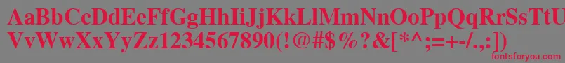 TribuneBold Font – Red Fonts on Gray Background