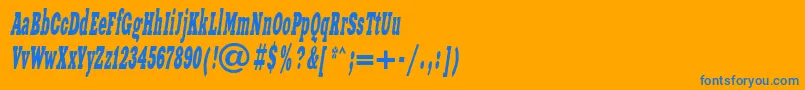 Xnwi Font – Blue Fonts on Orange Background