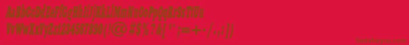 Xnwi Font – Brown Fonts on Red Background