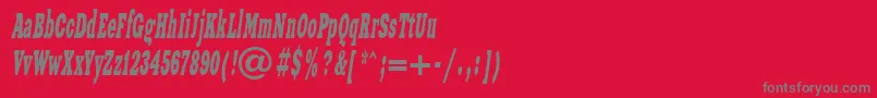 フォントXnwi – 赤い背景に灰色の文字