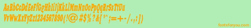 Xnwi Font – Orange Fonts on Green Background