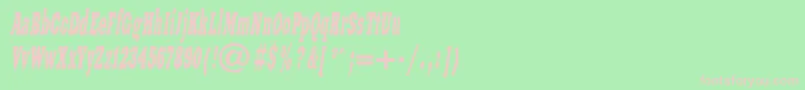 Xnwi Font – Pink Fonts on Green Background