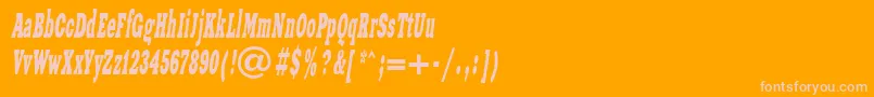 Xnwi Font – Pink Fonts on Orange Background