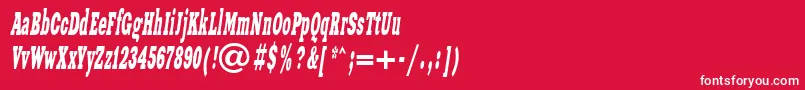 Xnwi Font – White Fonts on Red Background