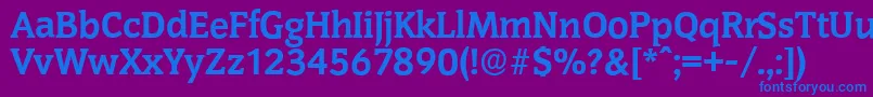 CongressserialXboldRegular Font – Blue Fonts on Purple Background