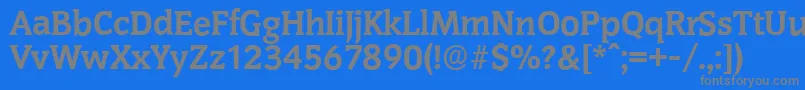 CongressserialXboldRegular Font – Gray Fonts on Blue Background