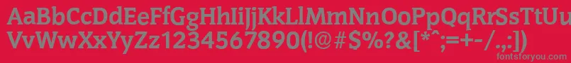 CongressserialXboldRegular Font – Gray Fonts on Red Background