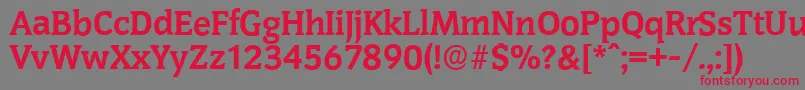 CongressserialXboldRegular Font – Red Fonts on Gray Background