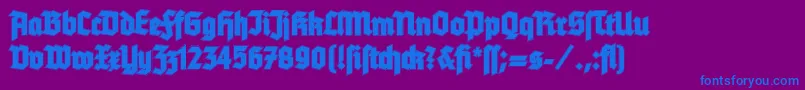 TannenbergContour Font – Blue Fonts on Purple Background