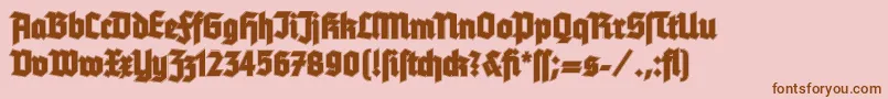 TannenbergContour Font – Brown Fonts on Pink Background