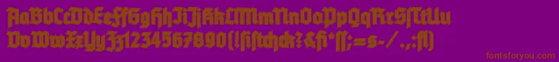 TannenbergContour Font – Brown Fonts on Purple Background