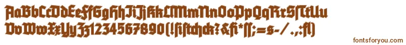 Шрифт TannenbergContour – коричневые шрифты на белом фоне