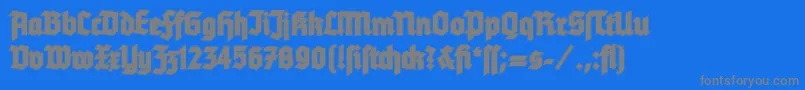 TannenbergContour Font – Gray Fonts on Blue Background