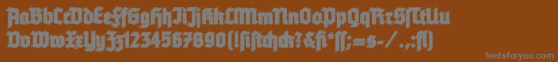 TannenbergContour Font – Gray Fonts on Brown Background