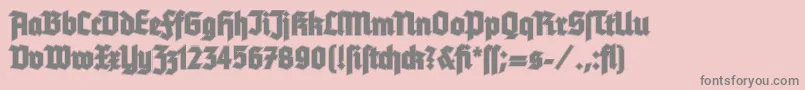 TannenbergContour Font – Gray Fonts on Pink Background