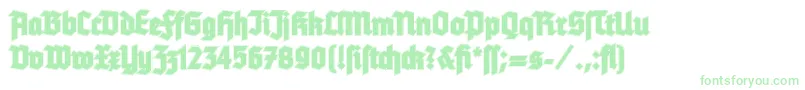 TannenbergContour Font – Green Fonts on White Background